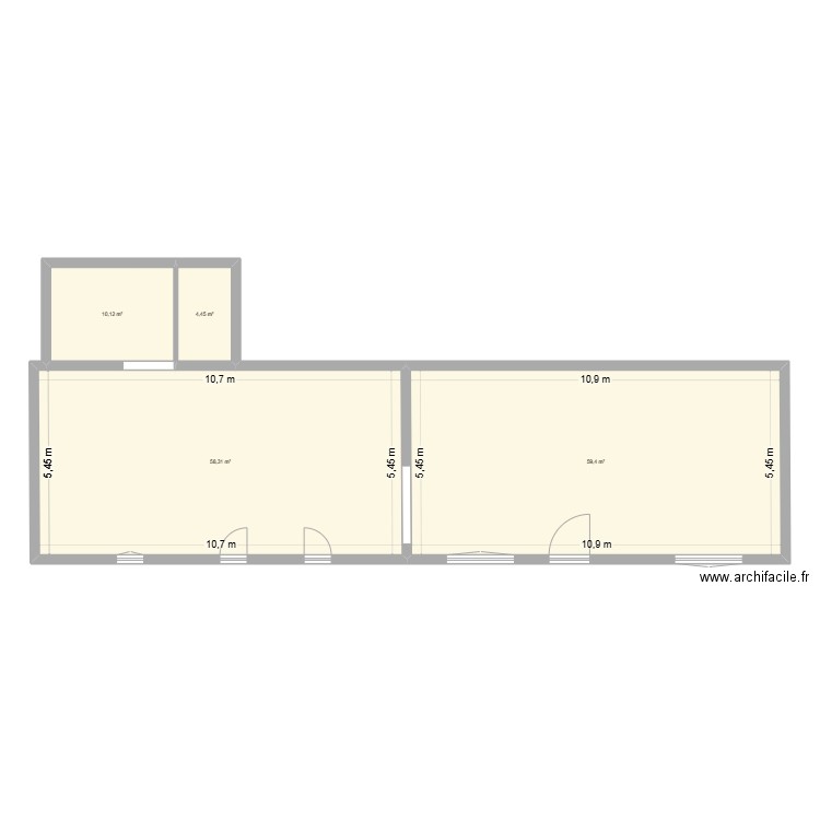 RDC - 1. Plan de 4 pièces et 132 m2