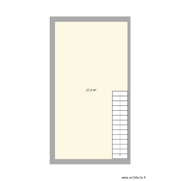 julie. Plan de 1 pièce et 27 m2