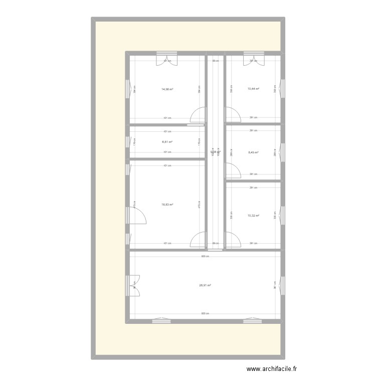 PROJET ST JOSEPH RDC. Plan de 9 pièces et 163 m2