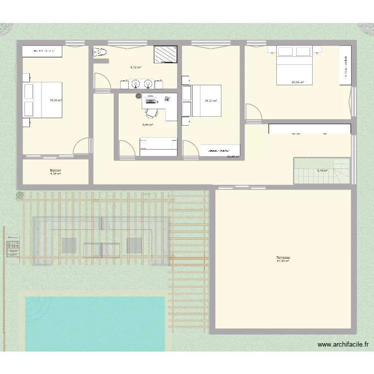 maison teste ile maurice. Plan de 