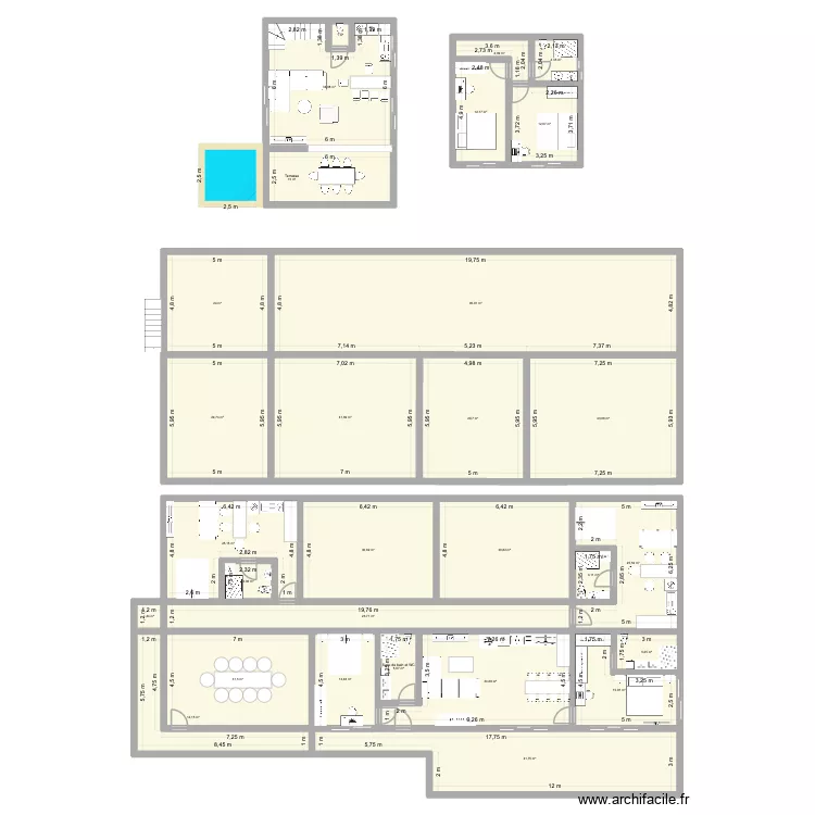 moorea complet. Plan de 29  et 654 m²