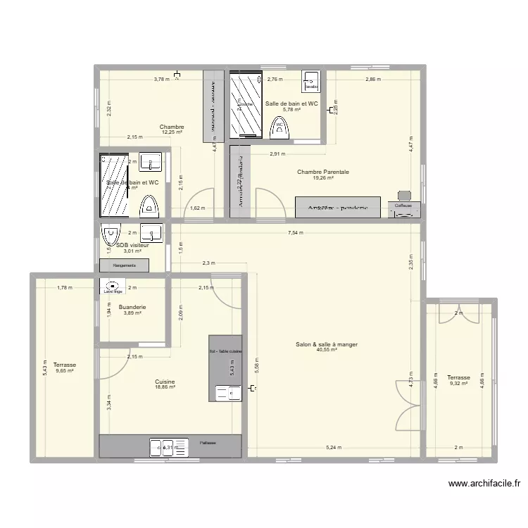Appart NTCHENGUE. Plan de 10 et 127 m² Appart NTCHENGUE. Plan de 10 et 127 m²