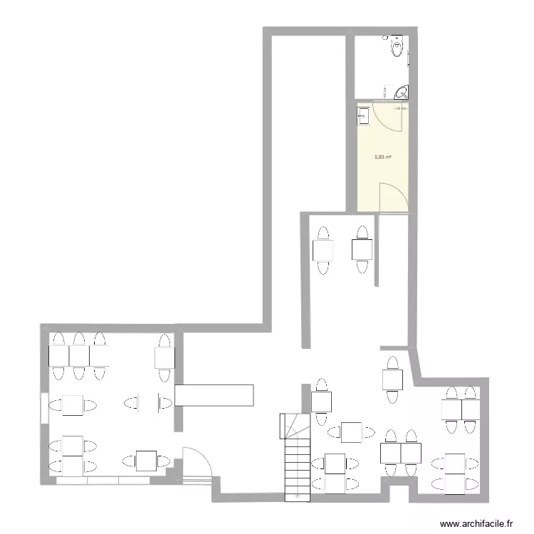 BISTROT DE LA PLACE SENLIS. Plan de 