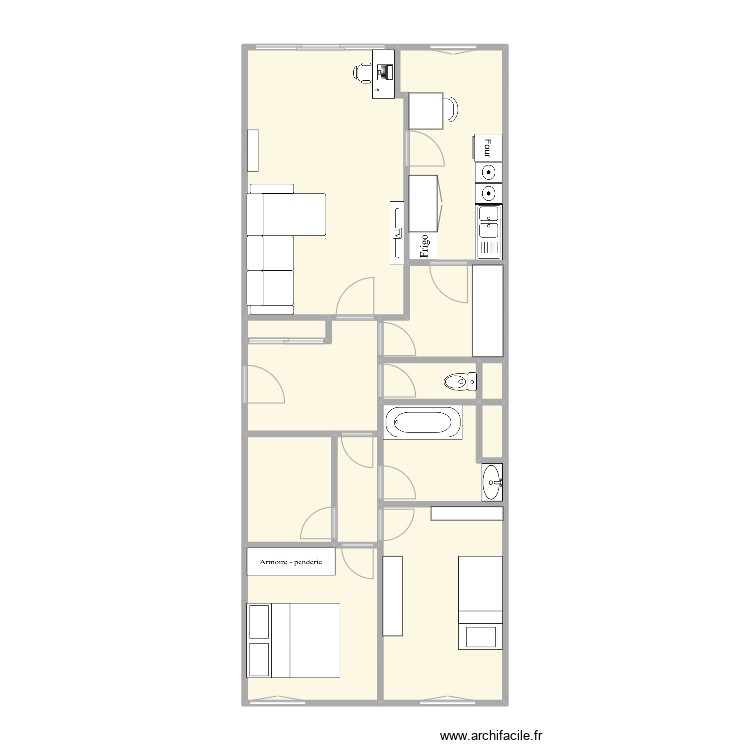 Appartement Julie Chevreuse. Plan de 0 pièce et 0 m2