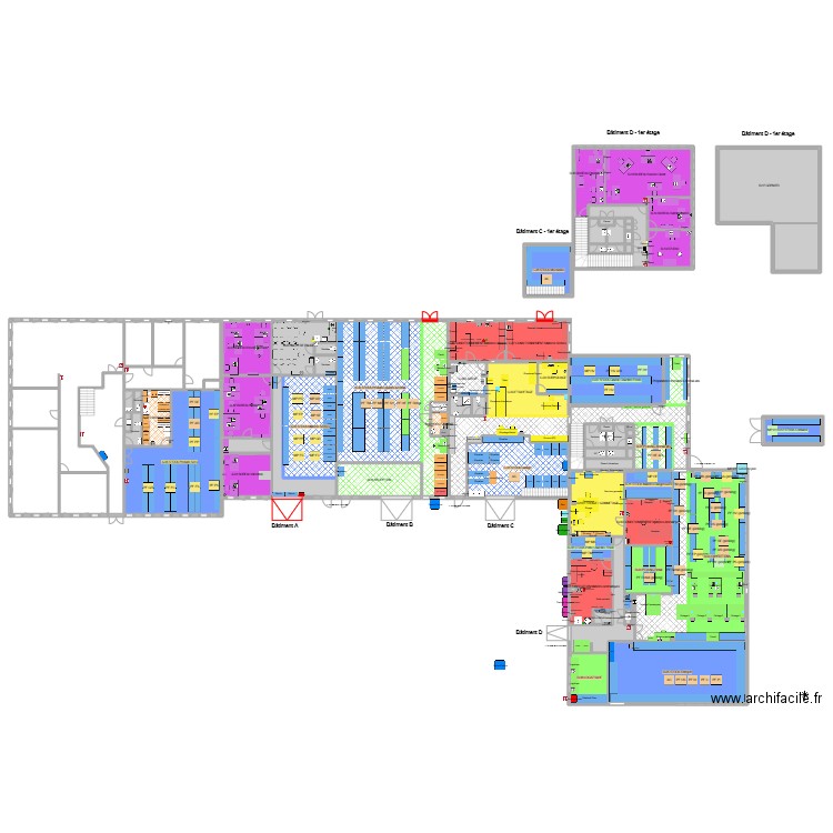 Plan aménagement 2025. Plan de 89 pièces et 1541 m2