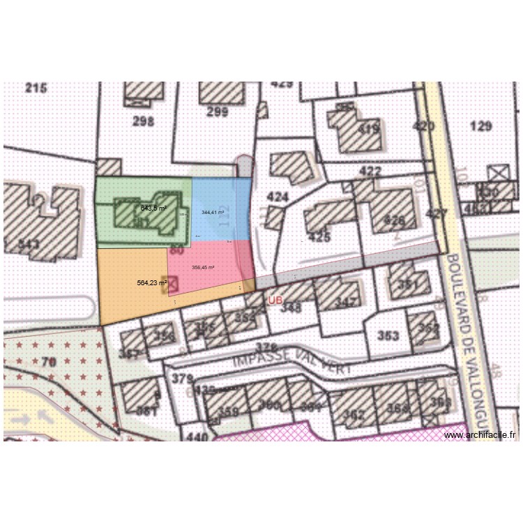 lou gat. Plan de 0 pièce et 0 m2