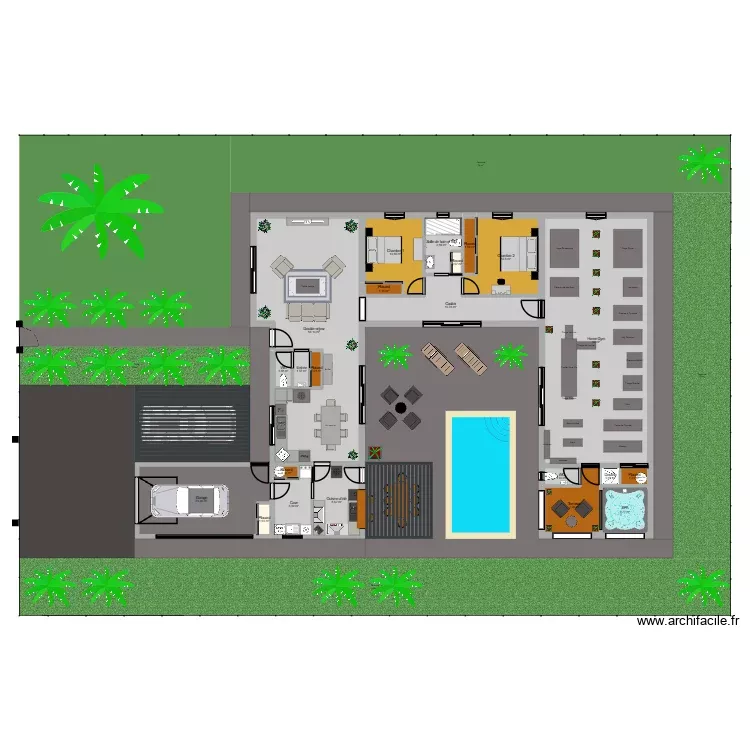projet maison 1. Plan de 22 Pièces et 233 m² projet maison 1. Plan de 22 Pièces et 233 m²