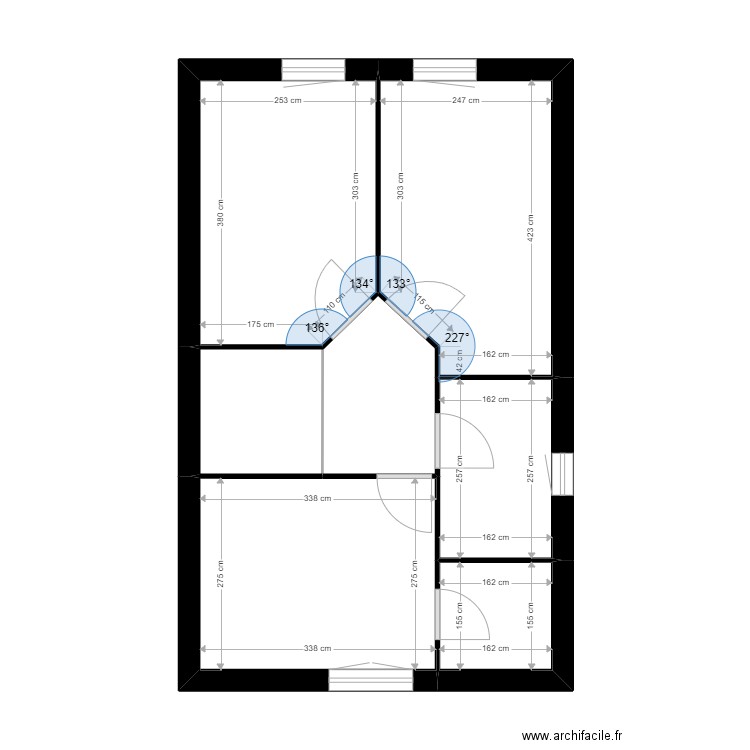 DAH EYMEUX. Plan de 11 pièces et 96 m2
