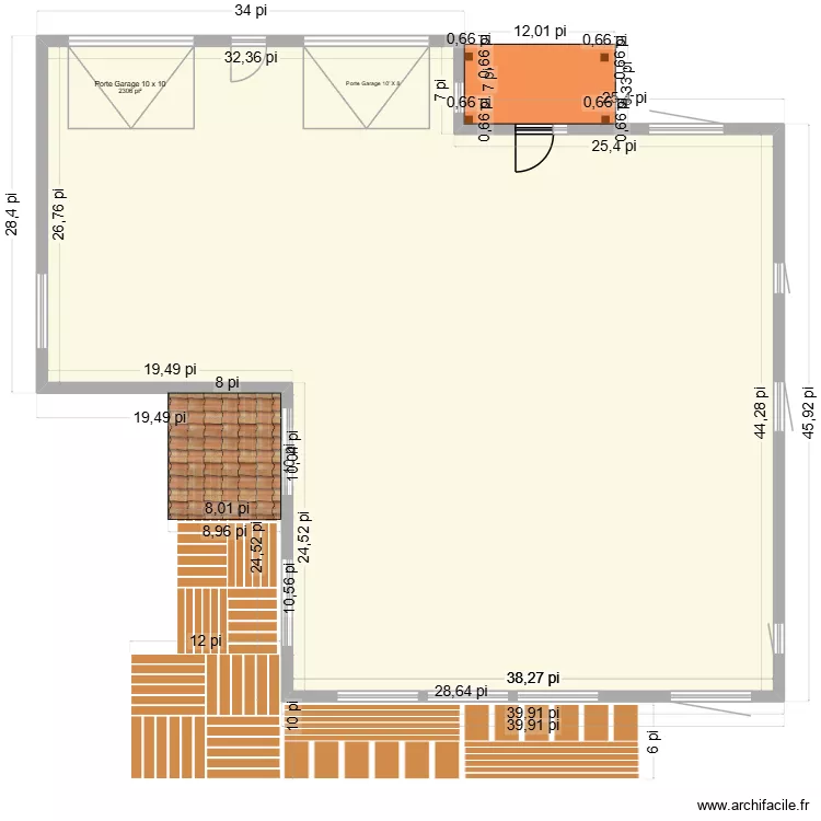 Plan Plancher final. Plan de 2 pièces et 429 m²