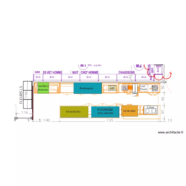 la bathie snacking trad. Plan de 
