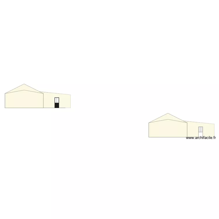 Plan de fa&ccedil;ade ouest. Plan de 