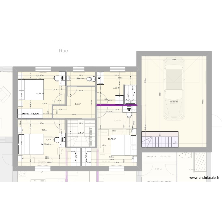 Eberle 11. Plan de 17 pièces et 261 m2