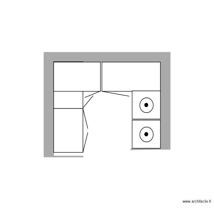 cuisine chantier Jean 2. Plan de 0 pièce et 0 m2