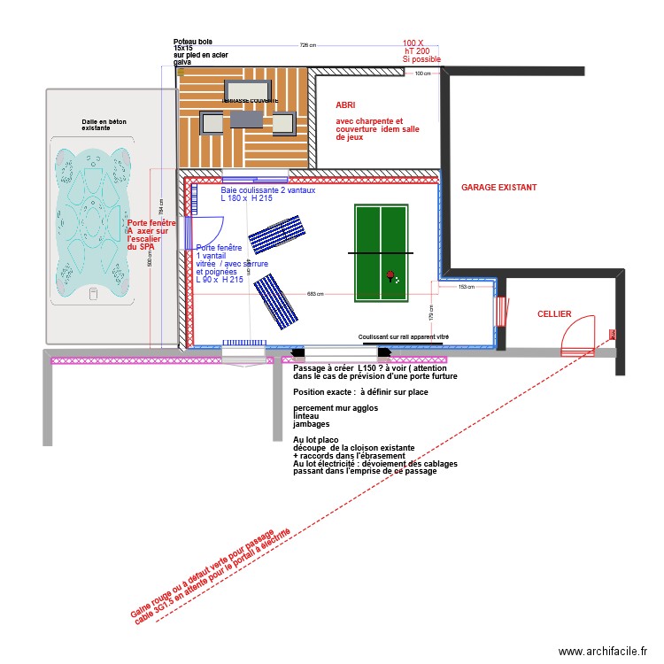 JACOB  GELGON. Plan de 2 pièces et 67 m2