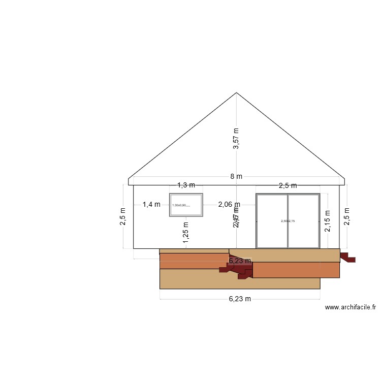 pignon SUD + TERRASSE. Plan de 0 pièce et 0 m2