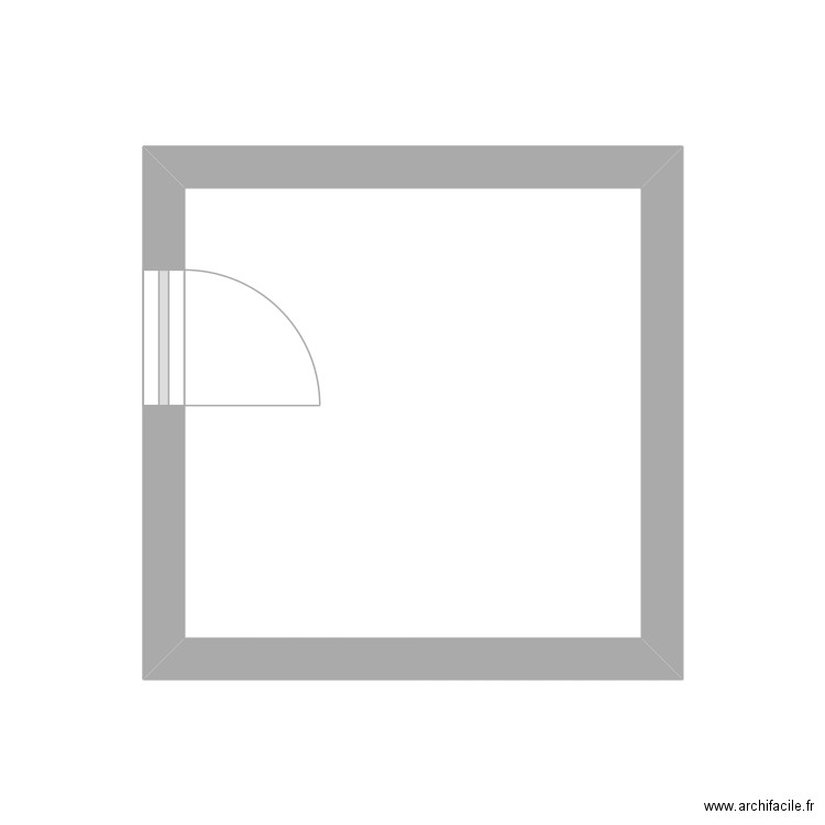 reserve. Plan de 1 pièce et 8 m2