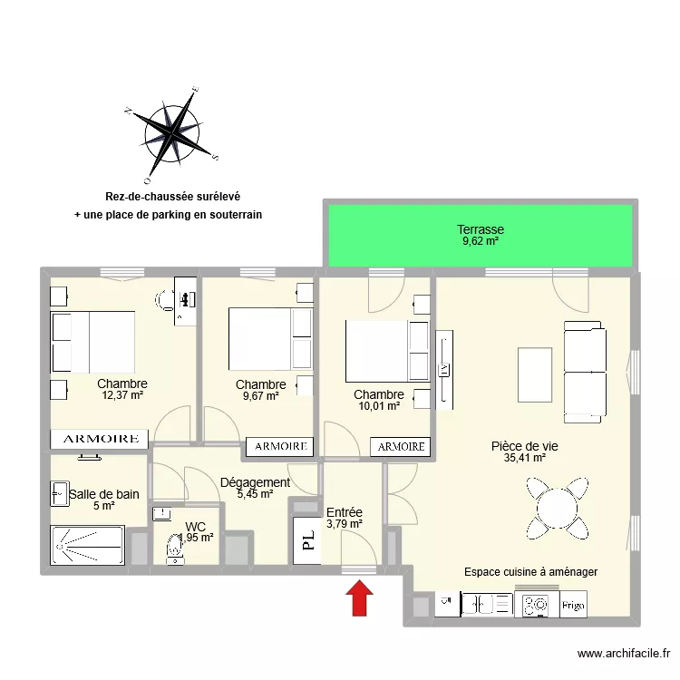 BOUYGUES LES RIVAGES. Plan de 