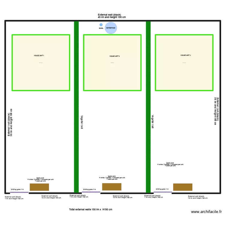 Walls Kinondo. Plan de 