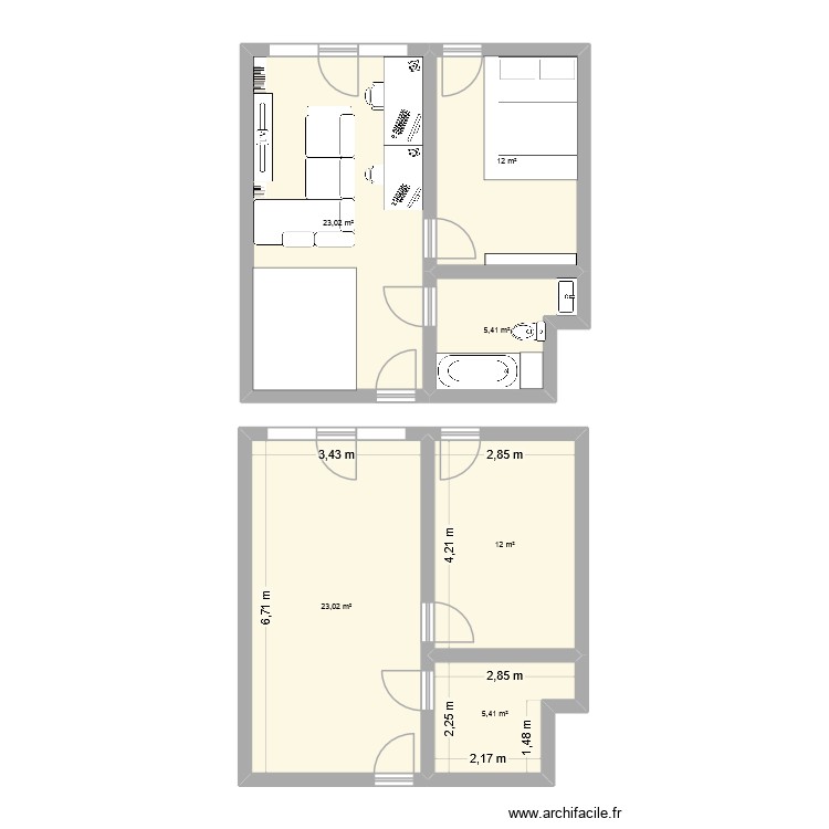 Appart juvisy. Plan de 0 pièce et 0 m2