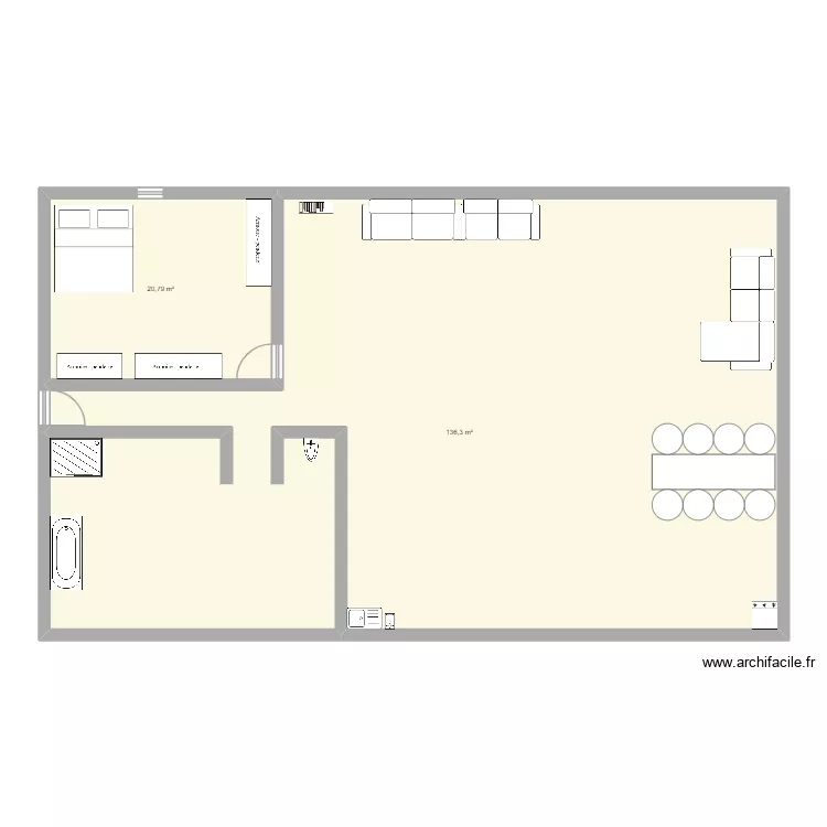 KANDRA VRAI JAMAL. Plan de 2  et 157 m²
