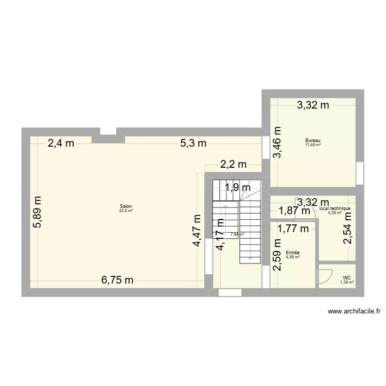 maison RDC. Plan de 6 et 73 m² maison RDC. Plan de 6 et 73 m²
