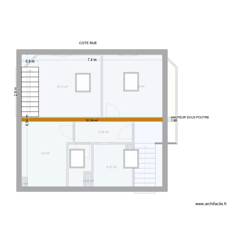 maison2'. Plan de 