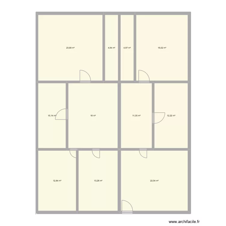 bat 245 rdc. Plan de 11  et 153 m²