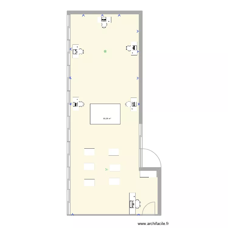 plan salle. Plan de 1 pièce et 93 m² plan salle. Plan de 1 pièce et 93 m²