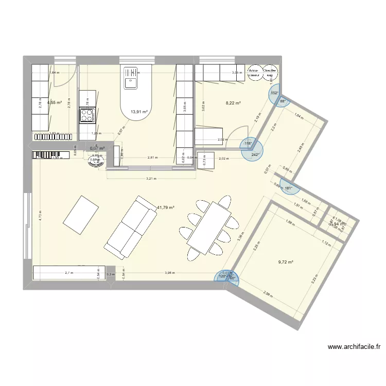 Maison Grisolles - A02c. Plan de 7 et 79 m² Maison Grisolles - A02c. Plan de 7 et 79 m²