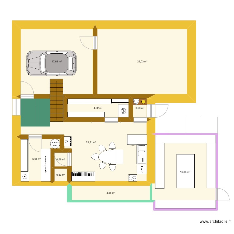 Essaie le + gros basé sur les envies esthétiques. Plan de 0 pièce et 0 m2