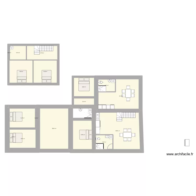 aranay. Plan de 17 Pièces et 181 m²
