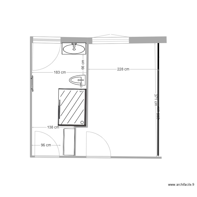 salle de bain 1. Plan de 0 pièce et 0 m2