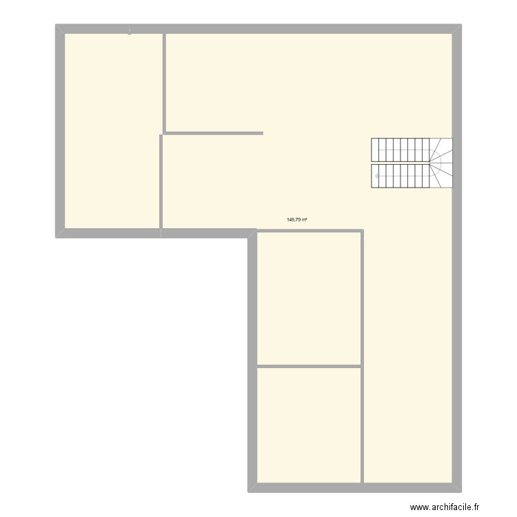 etage gite. Plan de 1 pièce et 150 m2