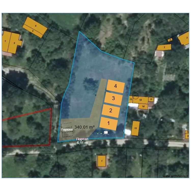 Симулация - Ситуация с бунгалата - V6. Plan de 0 pièce et 0 m2