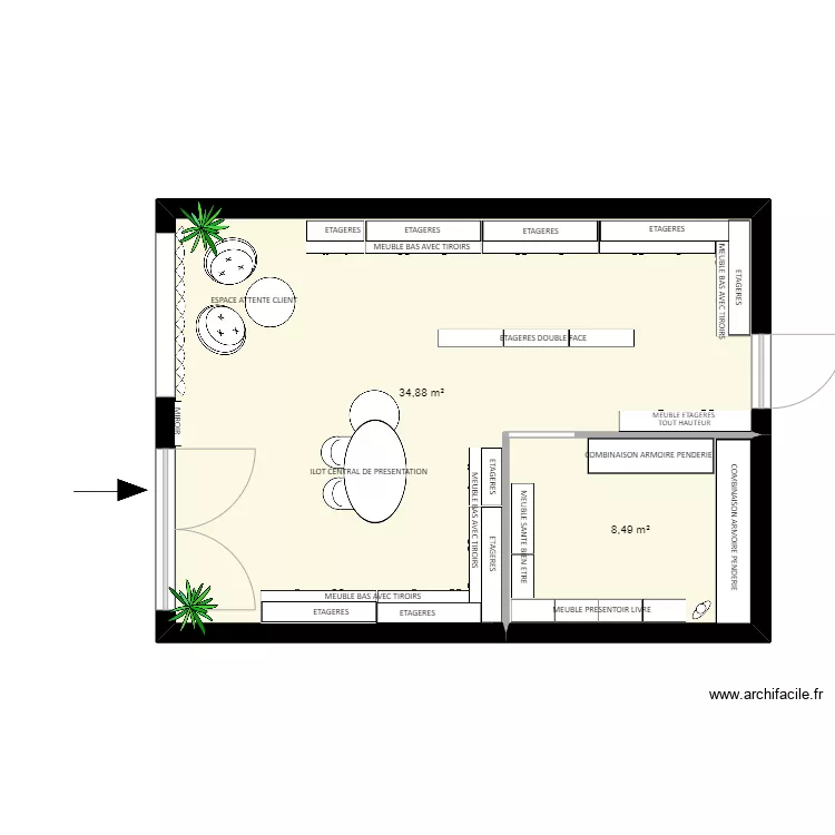 PLAN PARFUMERIE " L'IDEEAL" PROPOSITION 1. Plan de PLAN PARFUMERIE " L'IDEEAL" PROPOSITION 1. Plan de