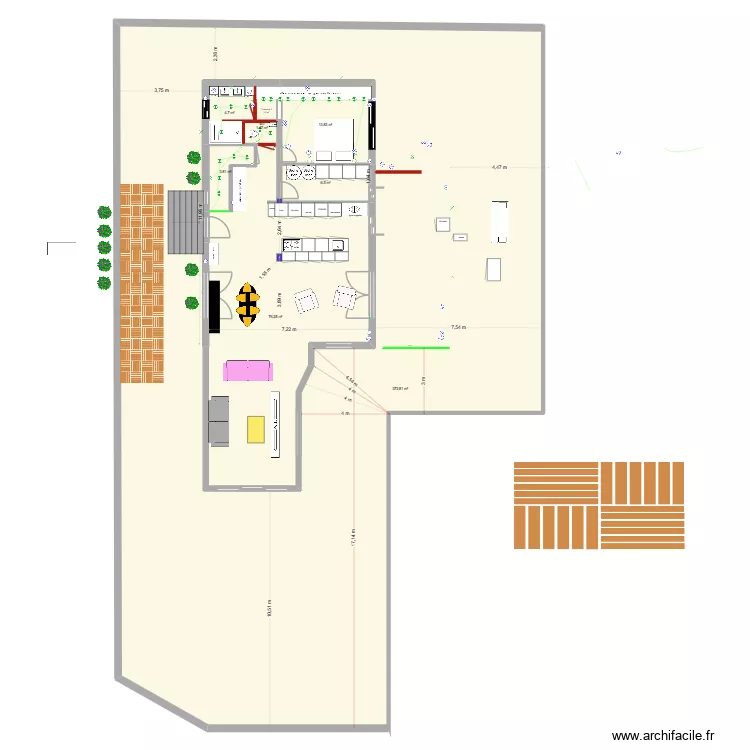 41 SORINS RDC ESSAIS noemie. Plan de 8  et 604 m²