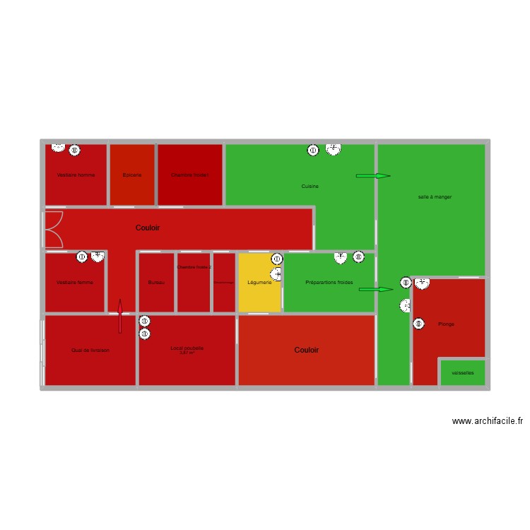 Slimnadia. Plan de 17 pièces et 57 m2