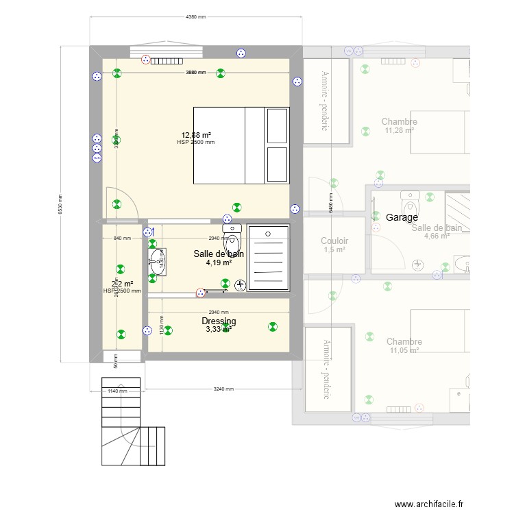 Germagny cotes reel. Plan de 10 pièces et 82 m2