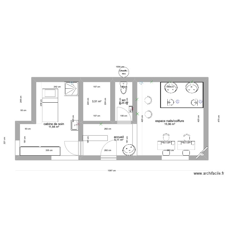 plan goldenlor plomberie 2. Plan de 5 pièces et 39 m2