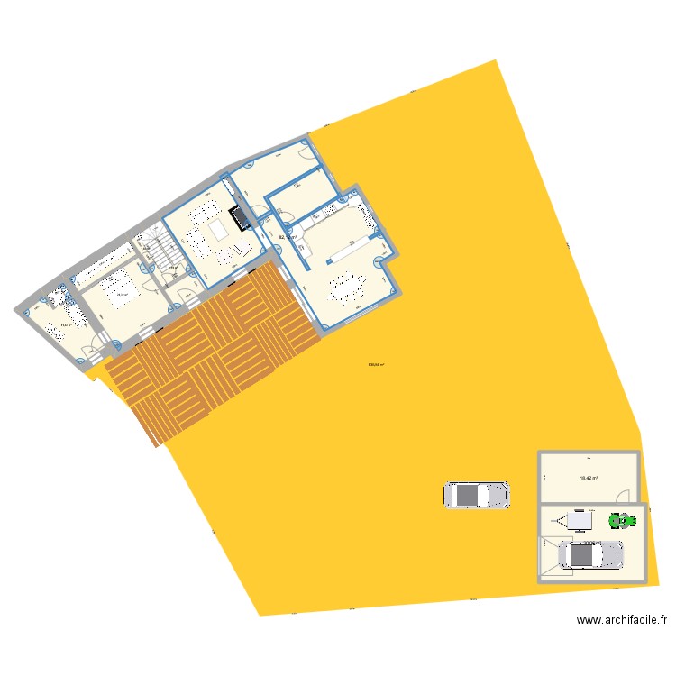 Perros Le Gac. Plan de 7 pièces et 174 m2