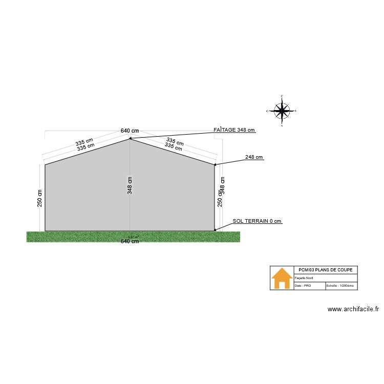PCMI03 PLANS DE COUPE NORD. Plan de 0 pièce et 0 m2