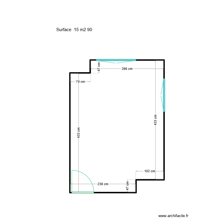 Chambre Sophie. Plan de 