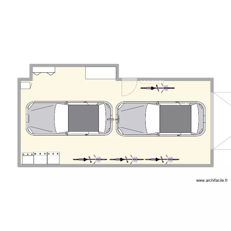 Garage Bis. Plan de 