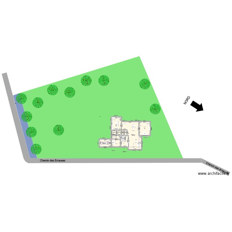 maison 5. Plan de 16 pièces et 498 m2