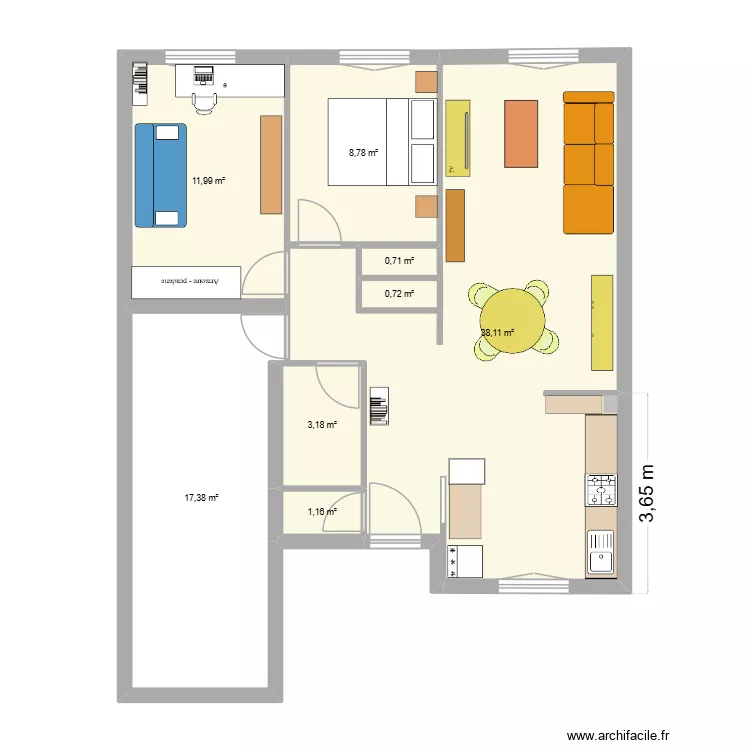 maison-2. Plan de 8  et 82 m²