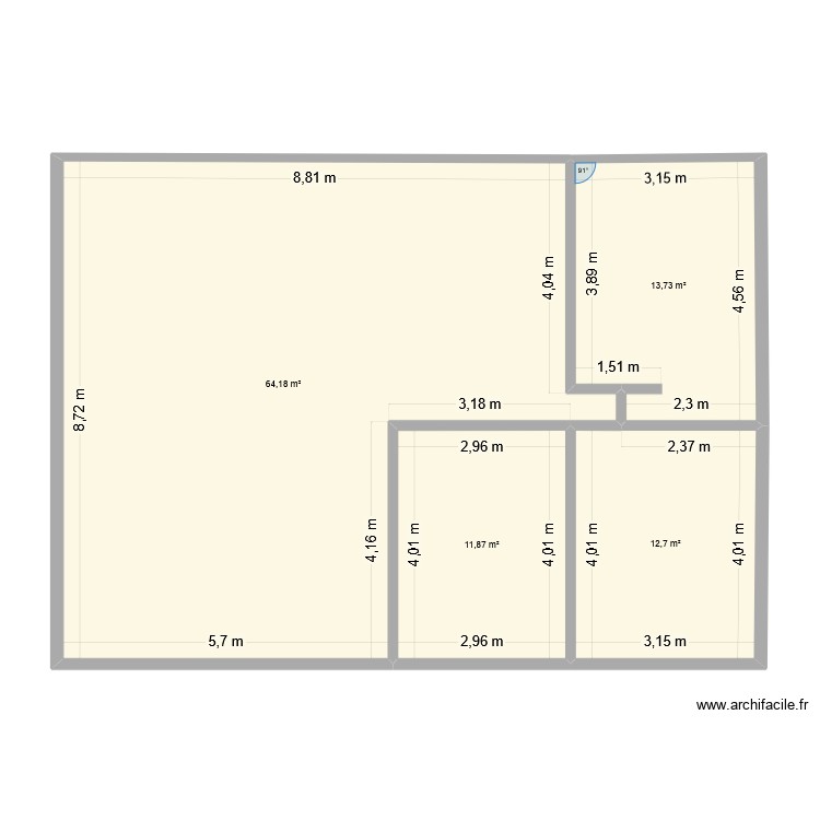 plan projet. Plan de 0 pièce et 0 m2