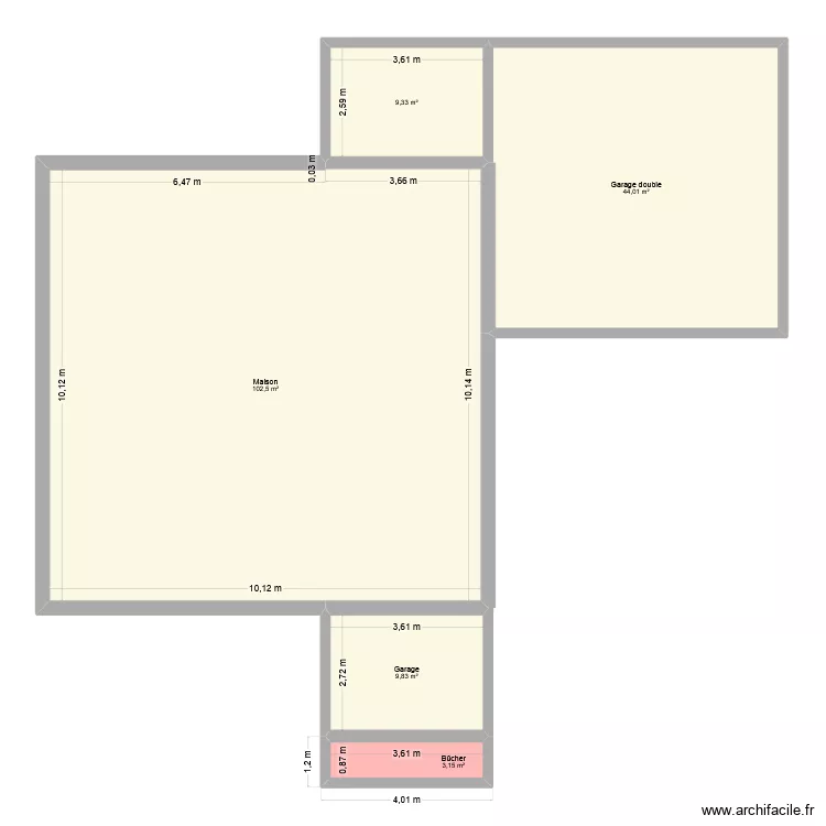 Maison. Plan de 5 et 169 m² Maison. Plan de 5 et 169 m²