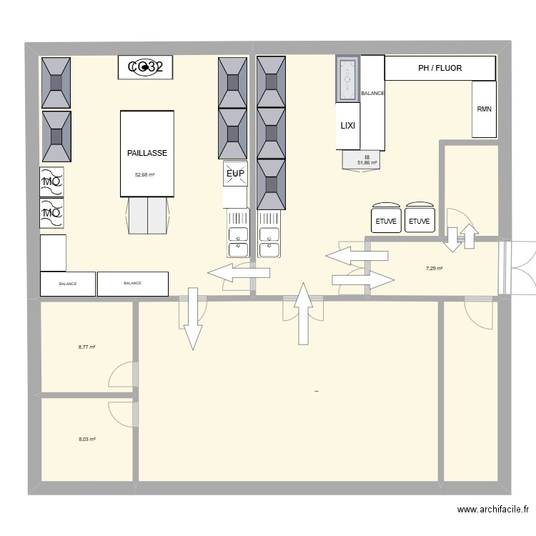 LABO CONVERSION. Plan de 6 pièces et 195 m2