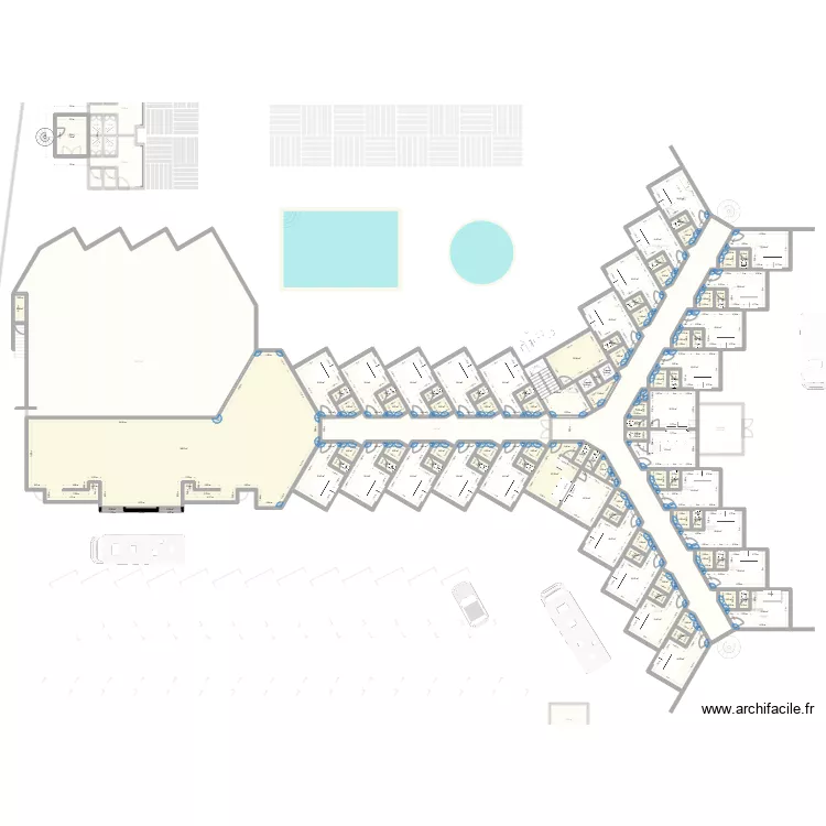 Lyzara Inn 9++. Plan de 328  et 2663 m²