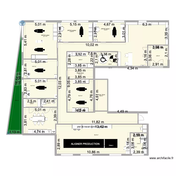 val d'Europesurfaceokcht. Plan de 